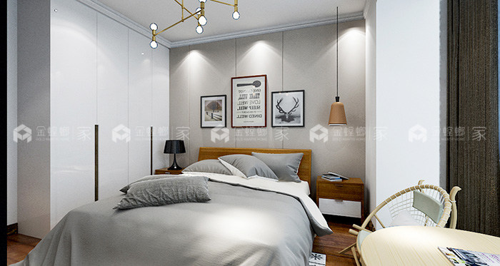 幸福就是一家人在一起，实用的现代简约风-卧室