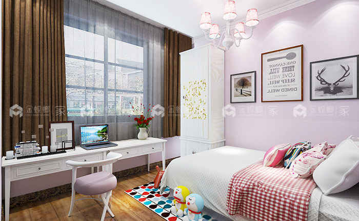 幸福就是一家人在一起，实用的现代简约风-儿童房