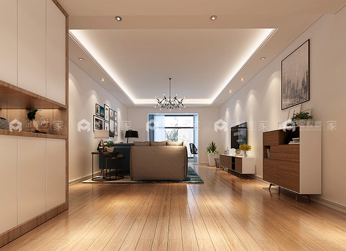 145㎡经典北欧风，回归大自然的怀抱-客厅