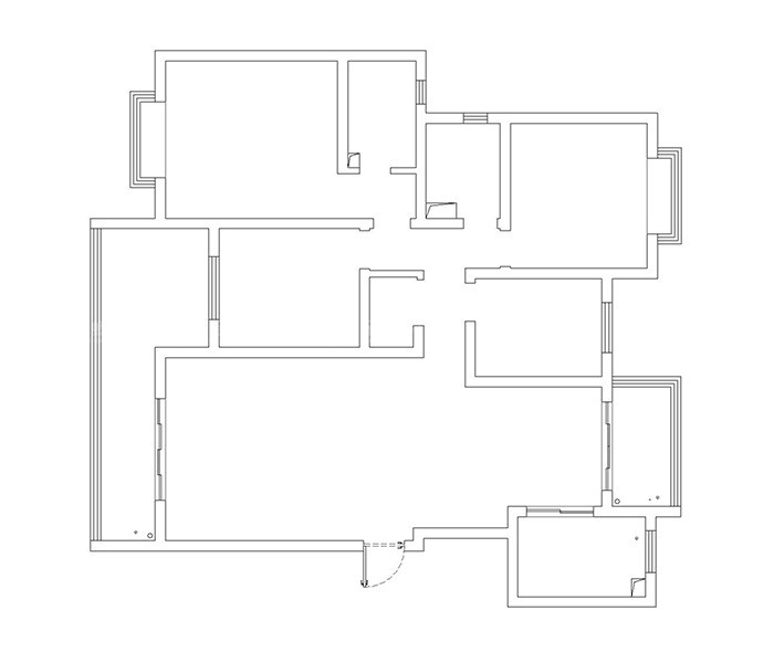 145㎡经典北欧风，回归大自然的怀抱-原始结构图