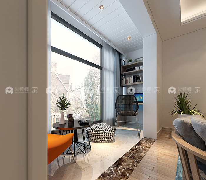 145㎡经典北欧风，回归大自然的怀抱-阳台