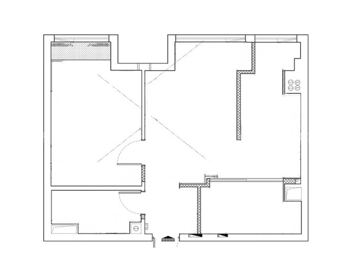小户型如何显宽敞，他家值得参考-原始结构图