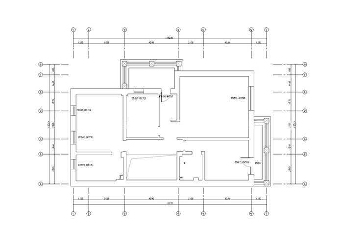 280㎡现代风，被称赞浪漫又实用-原始结构图