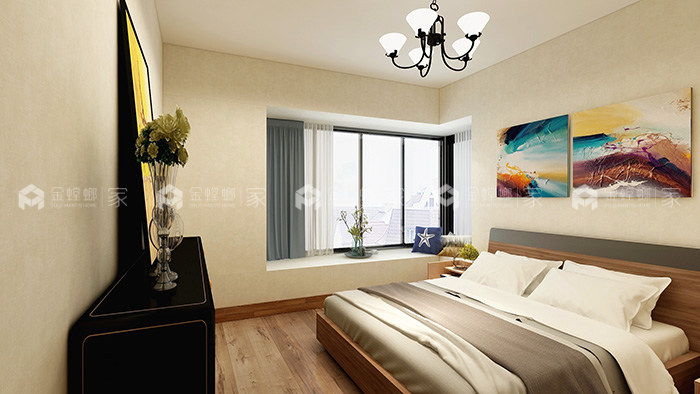 如何让90㎡的空间简洁清秀，宽敞协调？-主卧