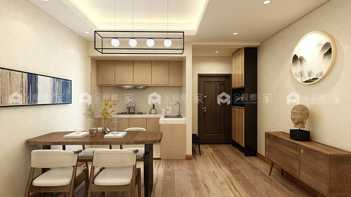 如何让90㎡的空间简洁清秀，宽敞协调？-餐厅