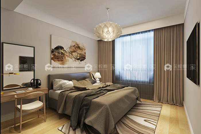 110㎡北欧混搭自然风小资情调，年轻人的家就要不一样-卧室