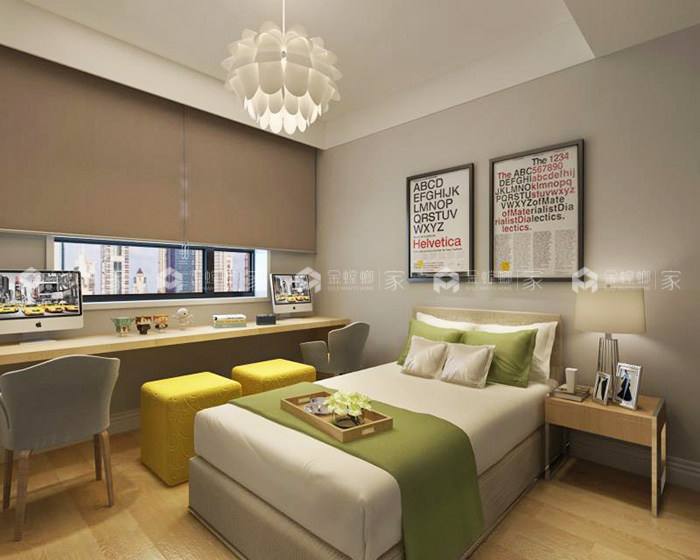 110㎡北欧混搭自然风小资情调，年轻人的家就要不一样-游戏室+卧室