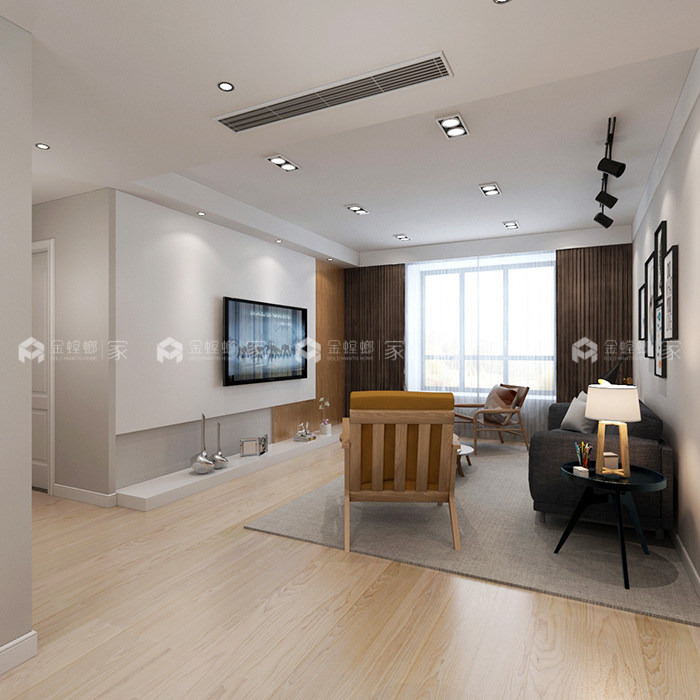 110㎡北欧混搭自然风小资情调，年轻人的家就要不一样-客餐厅