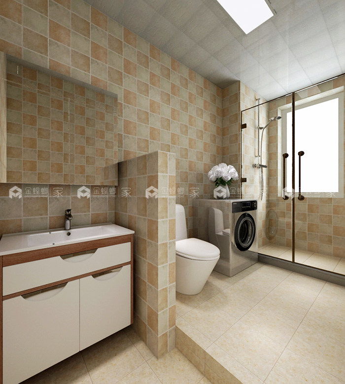 110㎡北欧混搭自然风小资情调，年轻人的家就要不一样-卫生间