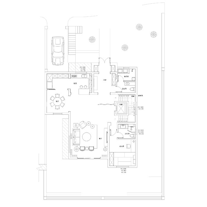 新中式大气之家——对传统元素的完美融合-平面布置图