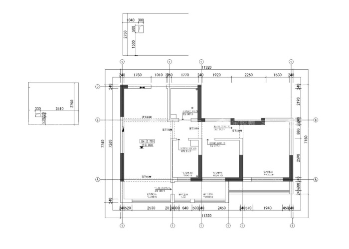小户型的家这样装修，温馨又精致-原始结构图