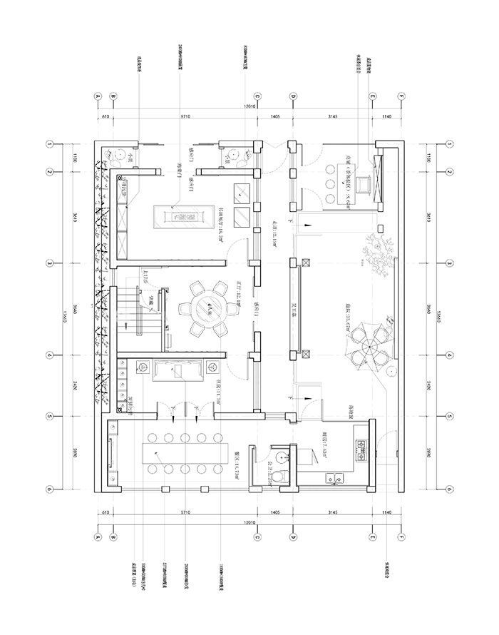 阳光房、小庭院，真正大气的中式之家-平面布置图