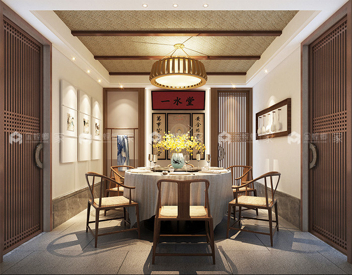 阳光房、小庭院，真正大气的中式之家-餐厅
