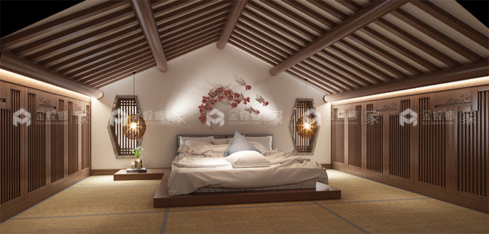 阳光房、小庭院，真正大气的中式之家-主卧