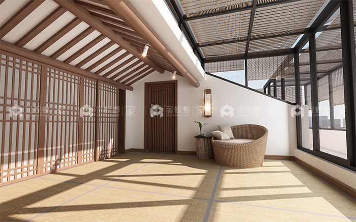 阳光房、小庭院，真正大气的中式之家-阳光房