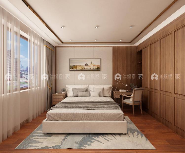 138平大三居室，新婚房告诉你如何装修-卧室效果图及设计说明