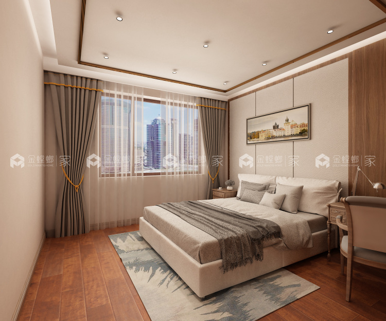 138平大三居室，新婚房告诉你如何装修-卧室效果图及设计说明