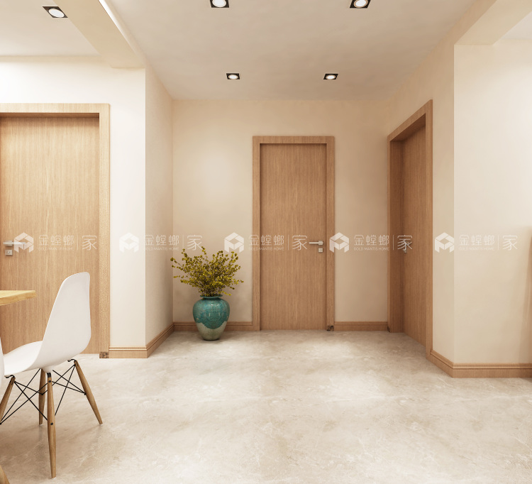 89平浅色原木北欧风，精致无拘束-客厅效果图及设计说明