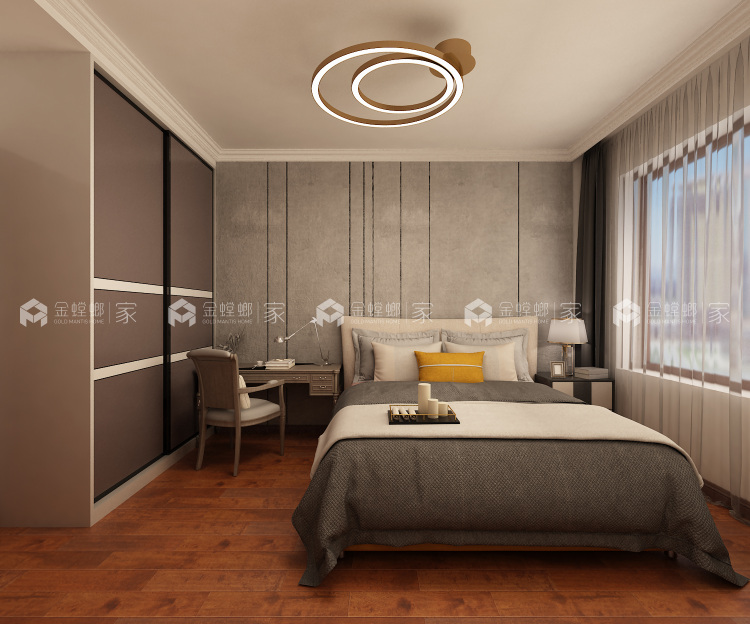 138平大三居室，新婚房告诉你如何装修-卧室