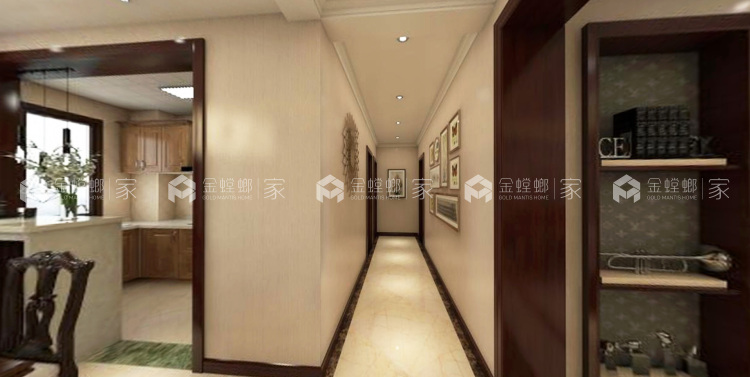 130平美式雍容华贵的诠释-空间效果图