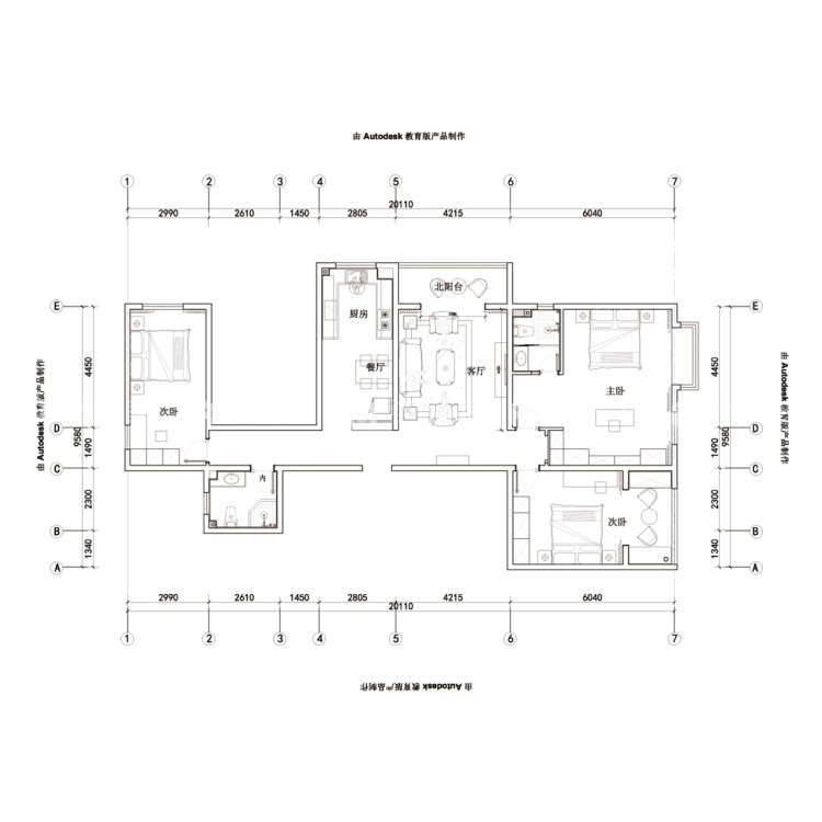 180平新中式，就像家人间的感觉朴实而温暖-平面布置图