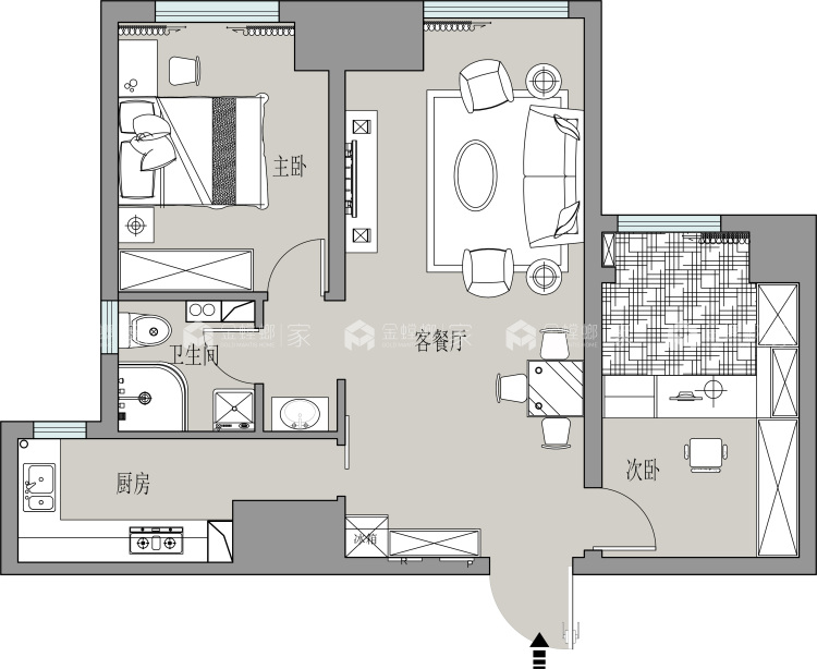 理想的家，满满的清新和舒适-平面设计图及设计说明