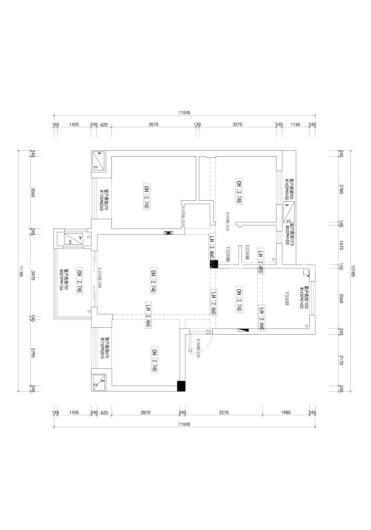 全屋浅色系，把素净日式风搬回家-业主需求&原始结构图