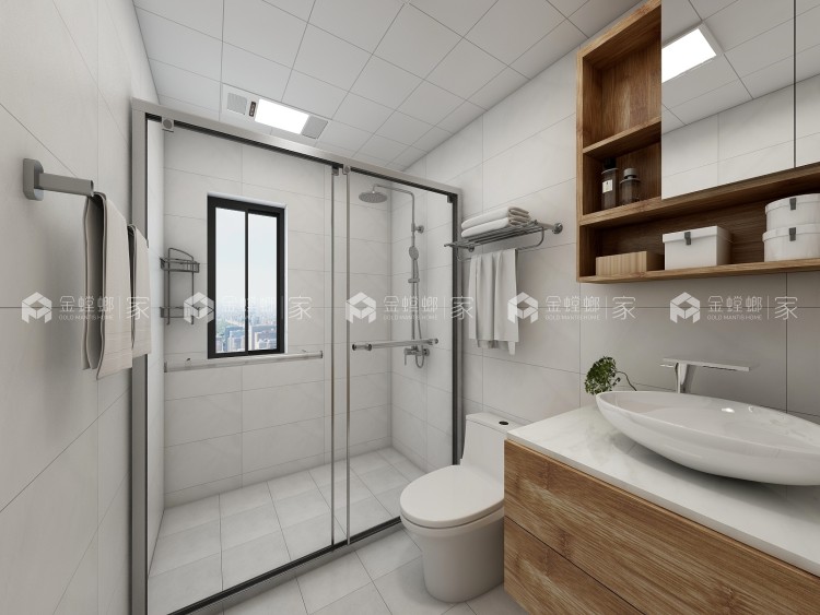 全屋浅色系，把素净日式风搬回家-卫生间