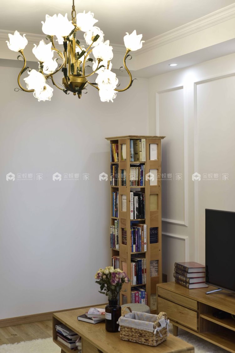 美式田园风-客厅效果图及设计说明