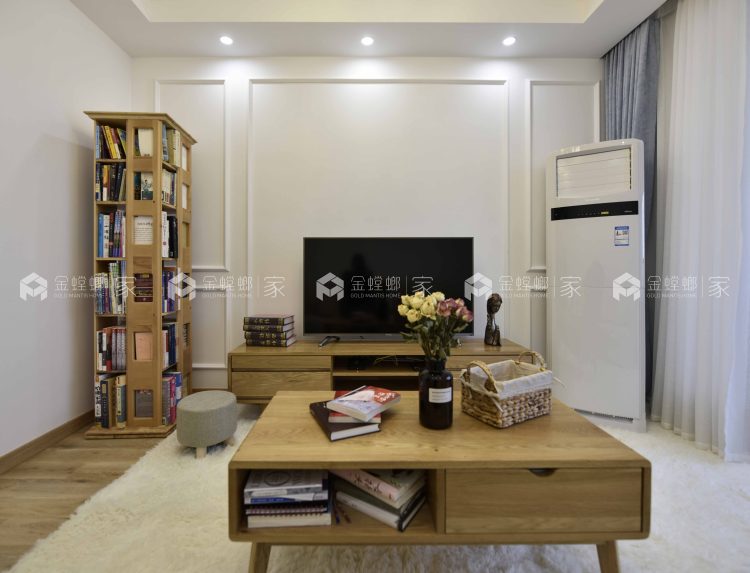 美式田园风-客厅效果图及设计说明