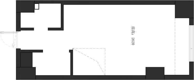年轻人喜爱的蓝色系LOFT-业主需求&原始结构图