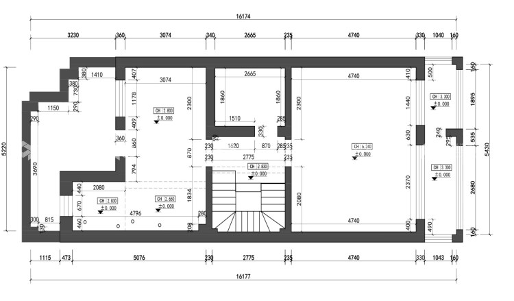 中岛+餐台，营造温情家庭烹饪区-业主需求&原始结构图