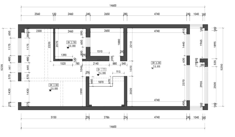 中岛+餐台，营造温情家庭烹饪区-业主需求&原始结构图