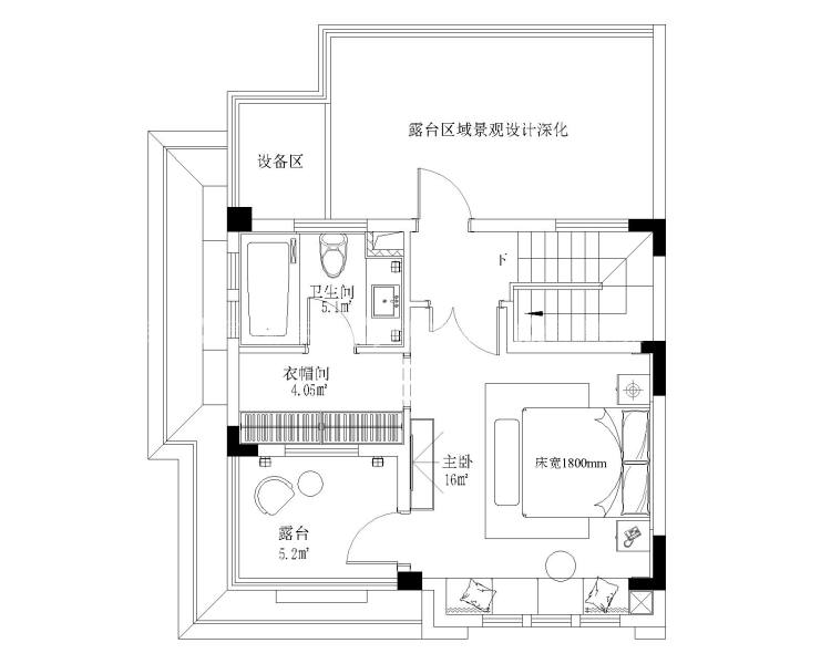 湖晓兰庭240平米新中式装修实景图-平面布置图