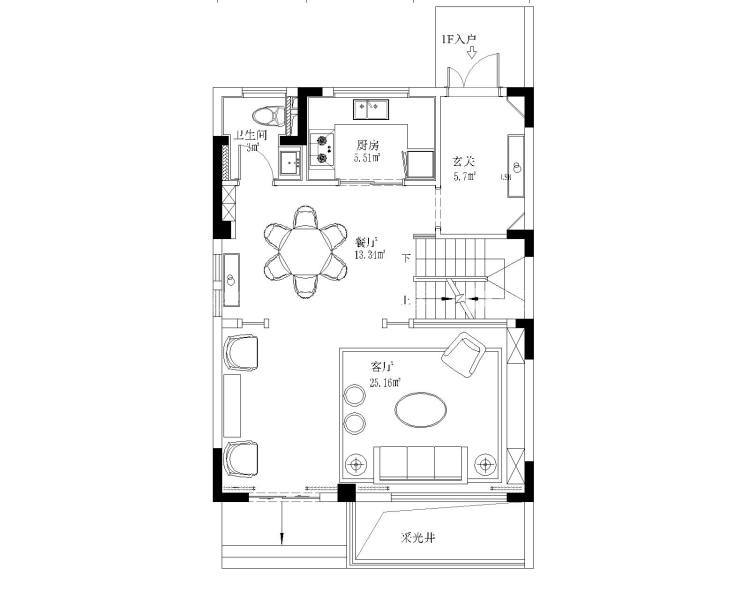 湖晓兰庭240平米新中式装修实景图-平面布置图