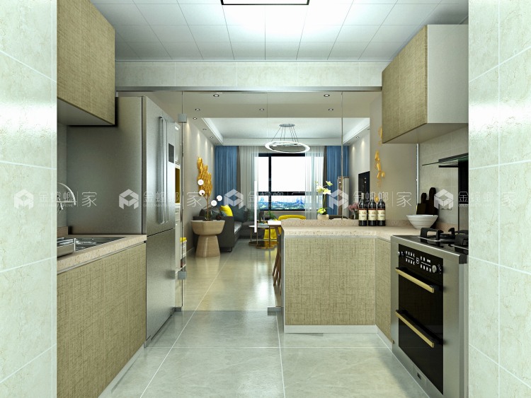 温馨的色彩充满期待和幻想-厨房