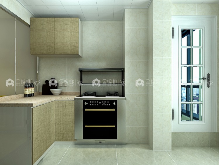 温馨的色彩充满期待和幻想-厨房