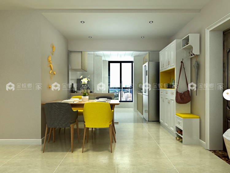 温馨的色彩充满期待和幻想-餐厅效果图及设计说明