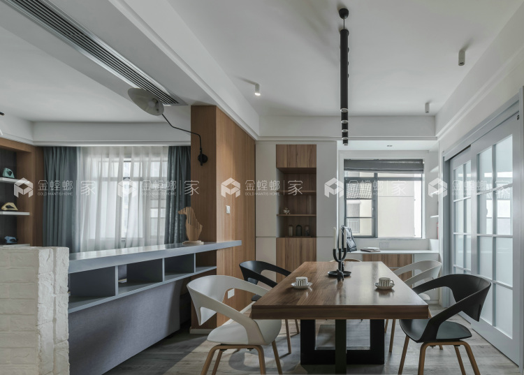 花砖的巧妙铺设，这个北欧风格酷劲十足-空间效果图