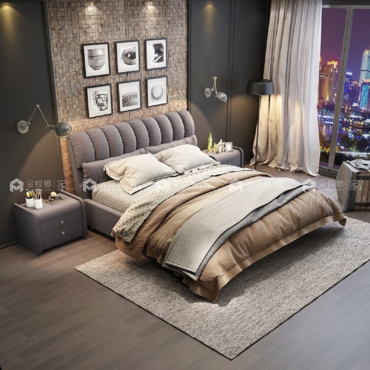 125平工业风的灰色调装修-空间效果图