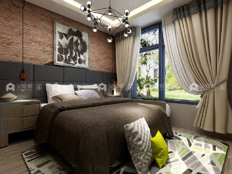 125平工业风的灰色调装修-空间效果图