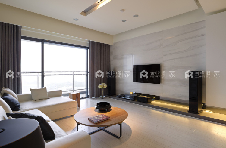 170平日式三室 空间意境与收纳兼具-客厅效果图及设计说明