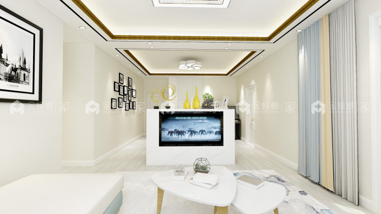 130㎡现代简约风,好的设计就是处处有惊喜-空间效果图