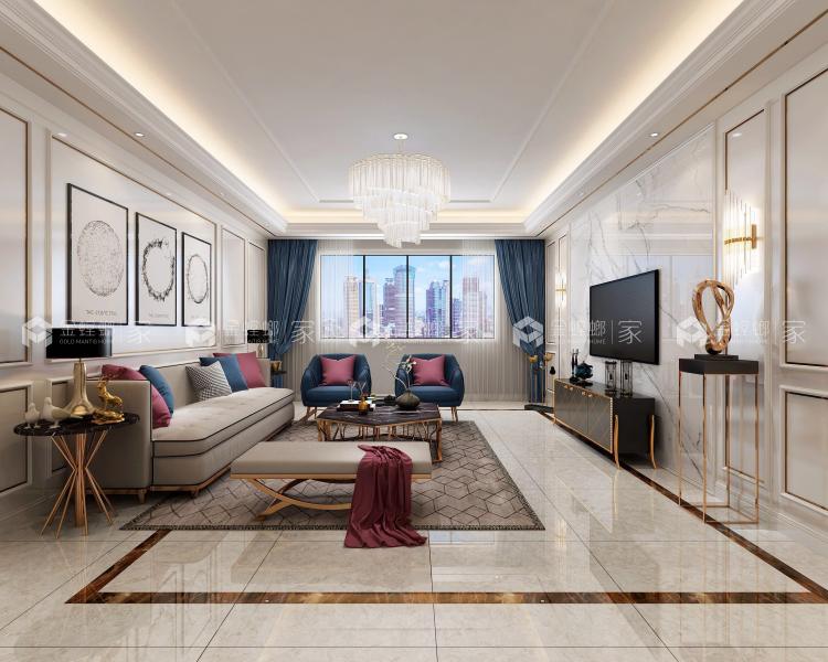 高盛国际花园城166㎡现代风格精美图-空间效果图