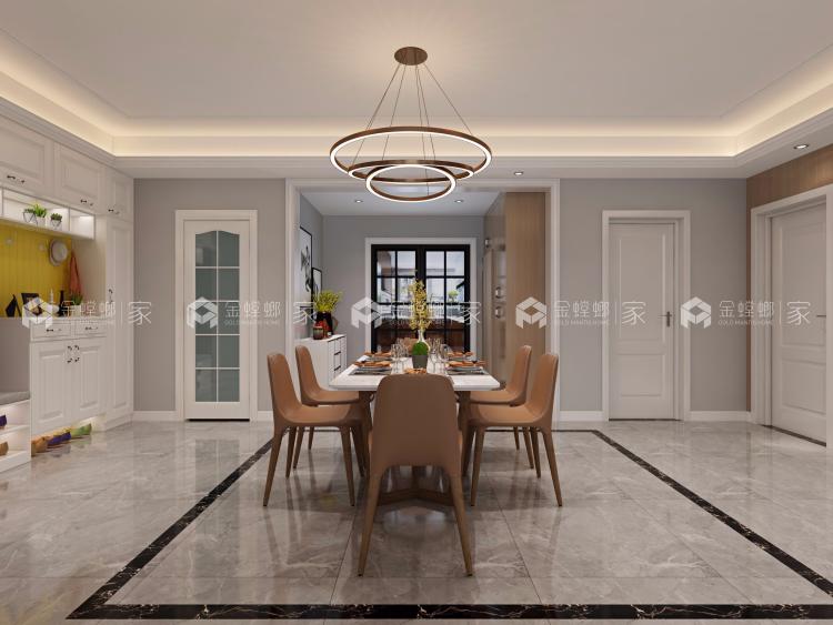 紫金花园119平米现代风格设计图-空间效果图