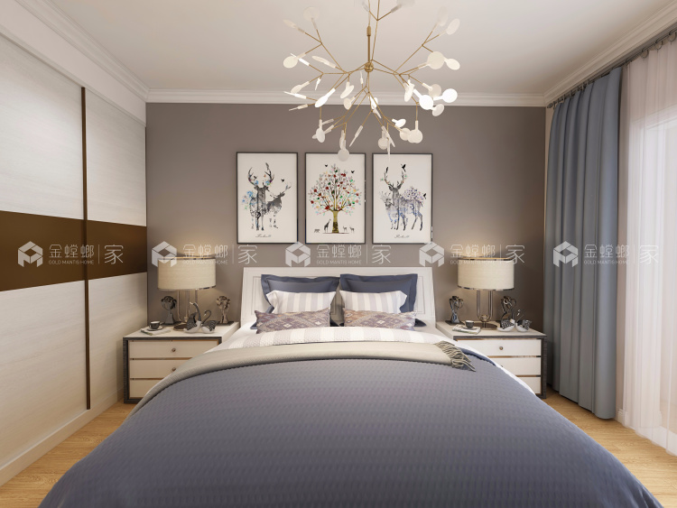 高盛国际花园城166㎡现代风格精美图-空间效果图