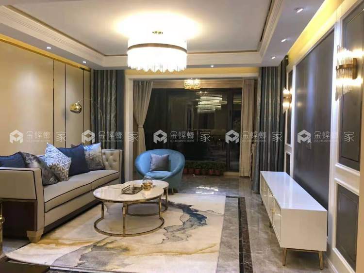 万悦城136㎡欧式实景图-空间效果图