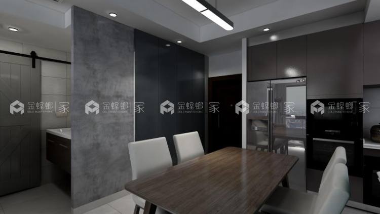复古硬朗工业风,年轻人的青睐-空间效果图
