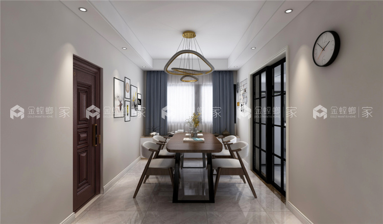 客餐厅一体化，减少压抑和拥挤感-空间效果图