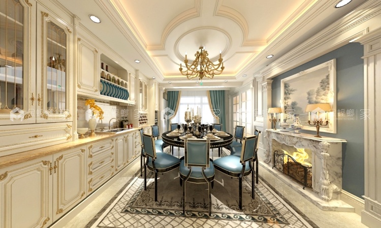 150平上善颐园欧式风格案例-空间效果图